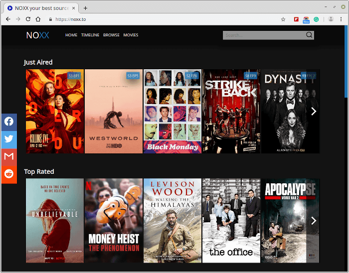 NOXX–Movie and TV Show Streaming Site